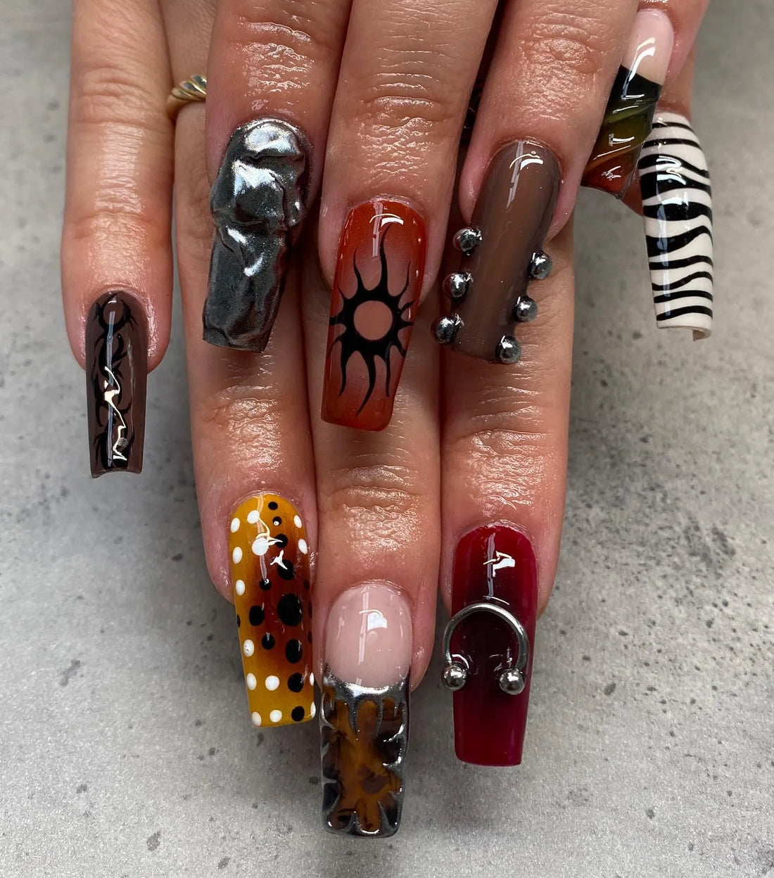 French Couture | Handmade Playful Avant-Garde Reusable Gel Press-On Nails