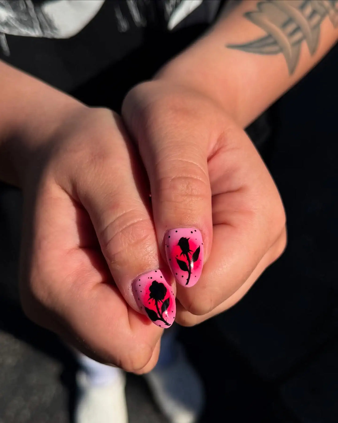 Pink Zebra | Handmade Summer Bright Aura Star Press-On Nails